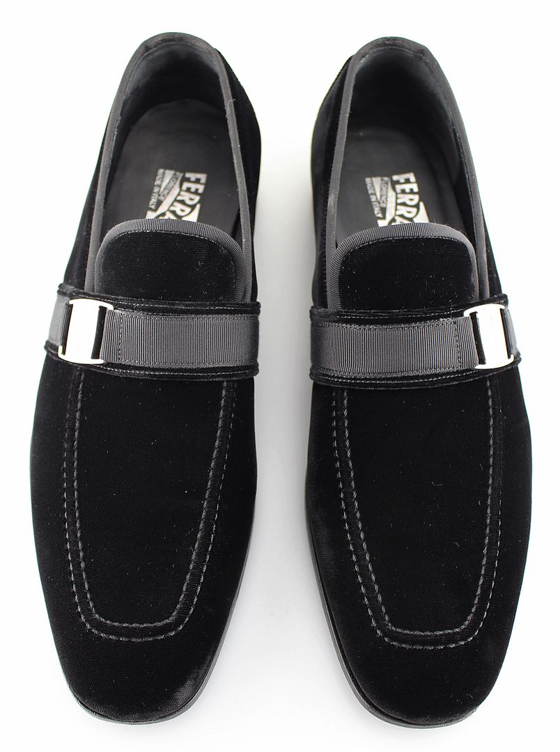 salvatore ferragamo danny velvet loafers